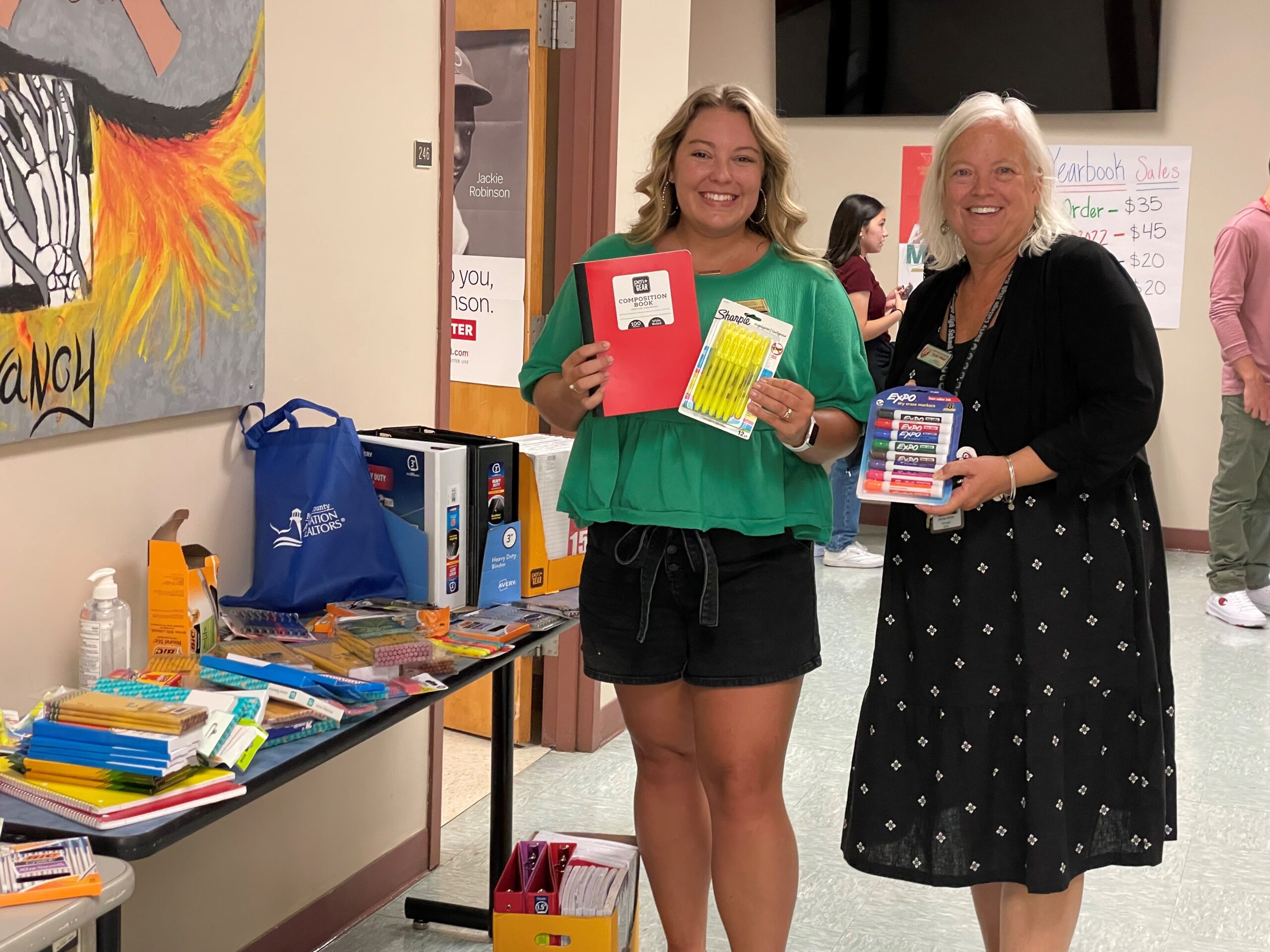 Delivering supplies to Early College High School